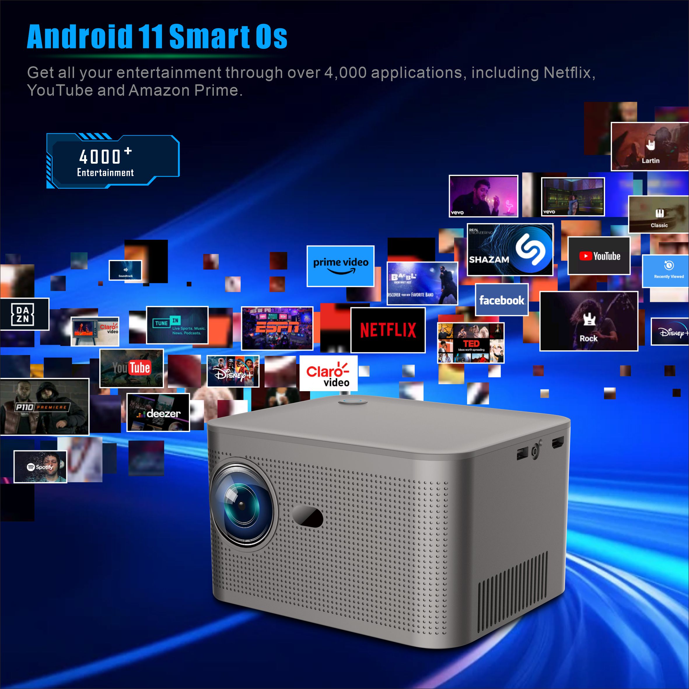 HY350 New Projector Android 11 4K