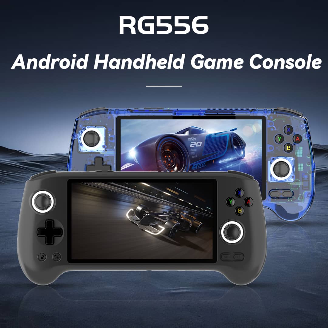 ANBERNIC RG556 Handheld Game Console Unisoc T820 Android 13 5.48 inch AMOLED Screen 5500mAh WIFI Bluetooth Retro Video Players