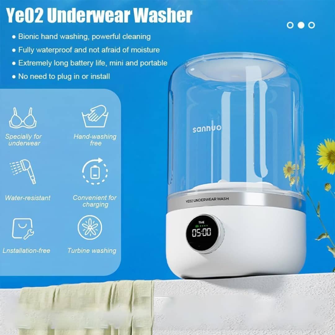 1L Mini Rechargeable Washing Machine Underwear